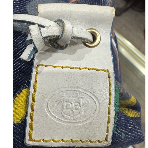 Dooney & Bourke Vintage Y2K Graffiti Paint Splatter Denim Shoulder Bag USA - Picture 4 of 5